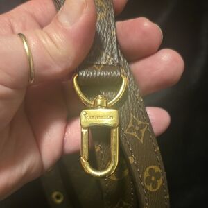 Louis Vuitton Brown Monogram Strap with Gold Clasp